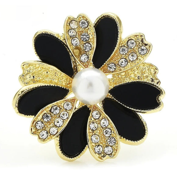 Elegant daisy hijab brooch pin