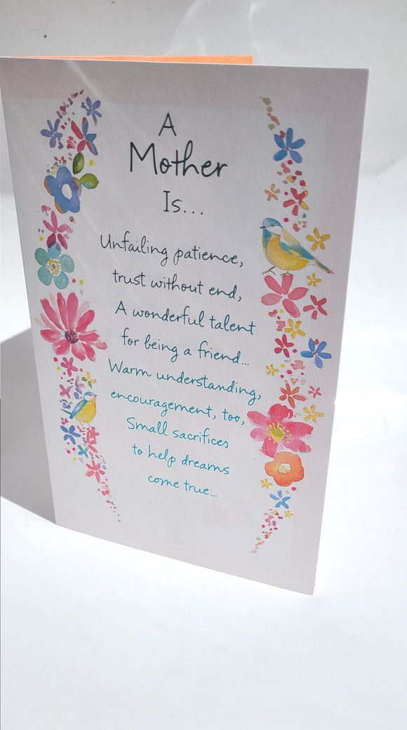 A Mother is... Mother's Day greeting card