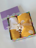 YELLOW POLKA DOT HIJAB GIFT SET