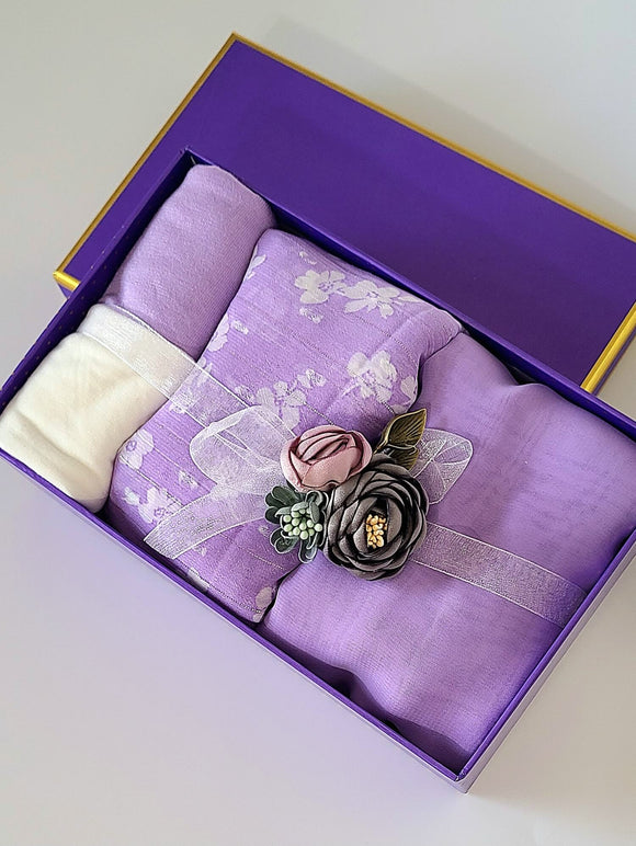 Maida's Hijab World lavender hijab gift set 