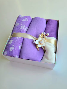 Lavender floral gift set