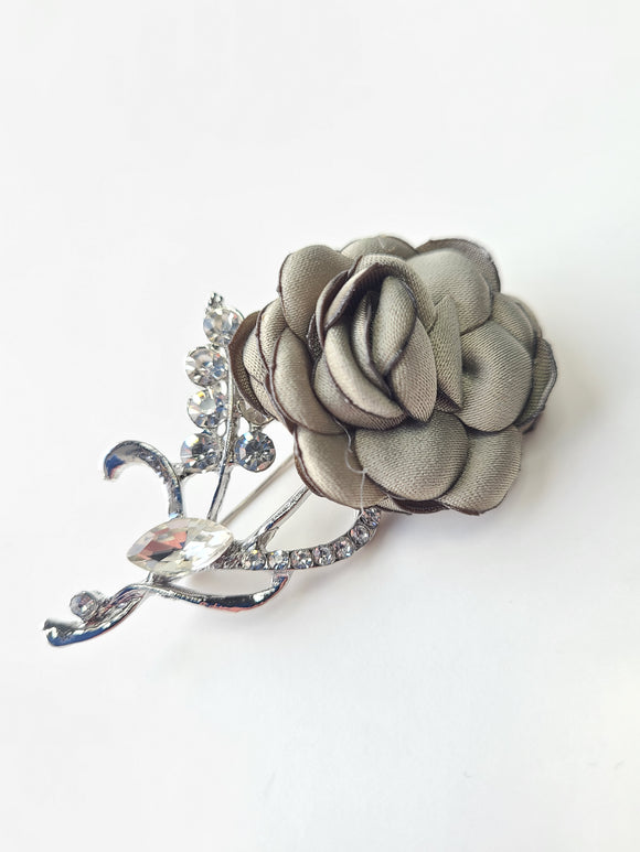 Olive green and silver hijab pin