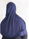 Midnight Teal double loop instant hijab