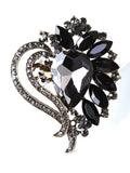 black crystal luxury hijab brooch pin 