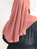 Rosewood Blush double loop instant hijab