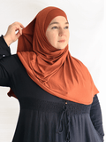 Terracotta Glow Instant Shawl