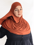 Terracotta Glow double loop  instant hijab