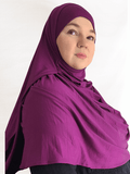 Berry Orchid  double loop instant hijab