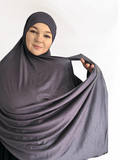 Charcoal Veil Double-Loop Hijab