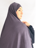 Charcoal Veil Instant Shawl