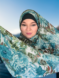 Nature green square hijabs gift set
