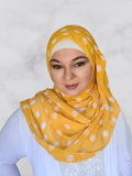 Yellow polka dot shawl