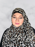 Animal print shawl hijab gift set