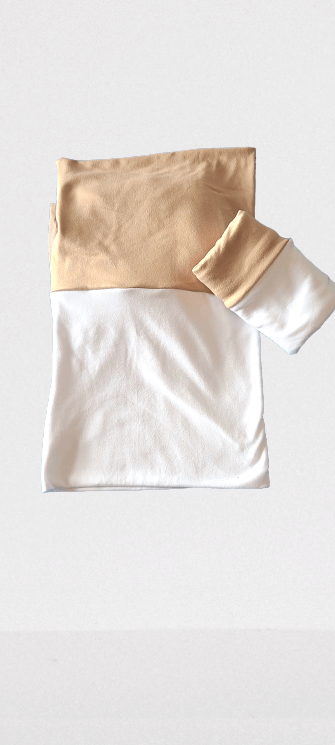 White & camel beige reversible  tube undercap