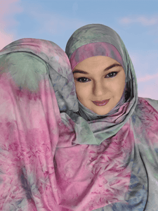 Marble pink instant  shawl