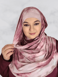 Marble deep pink instant jersey shawl