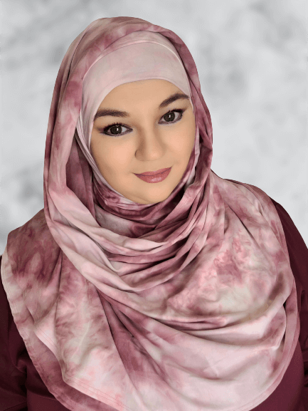 Marble deep pink instant jersey shawl