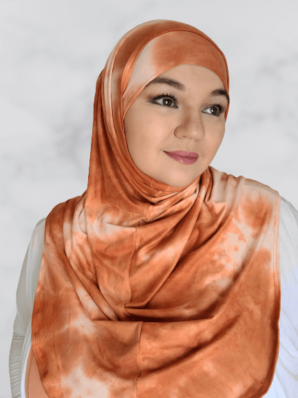 Marble orange cream Enisa hijab
