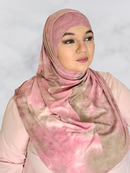 Marble pink cream Enisa hijab