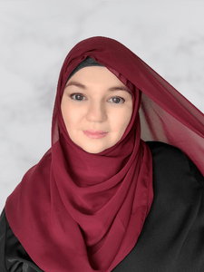 Burgundy chiffon hijab