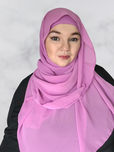Ultra lavender pink chiffon hijab