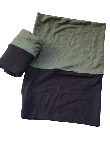 Dark army green & black