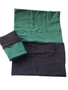 Forrest green & black