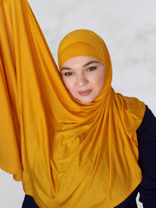 INSTANT JERSEY SHAWL- RICH YELLOW