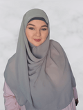 Smoke gray chiffon Square hijab