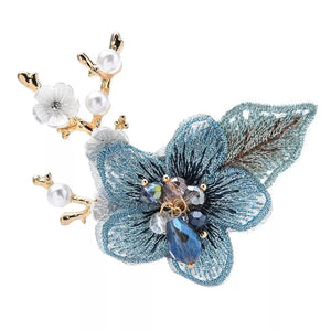 Beautiful floral hijab brooch