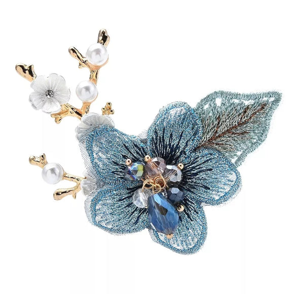 Beautiful floral hijab brooch