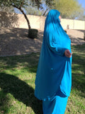 PRAYER HIJAB SET SKY BLUE