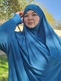 PRAYER HIJAB SET STEEL BLUE GREEN