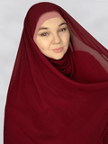 Burgundy chiffon hijab