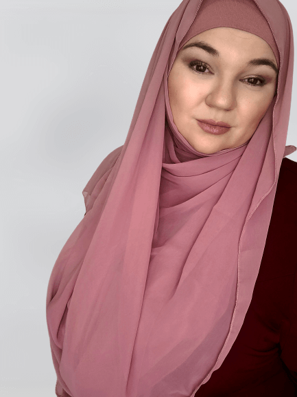Mauve Rose Pink Chiffon Hijab Maida s Hijab World