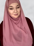 Mauve Rose Pink Chiffon Hijab