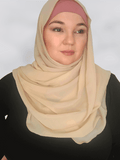 Cream Beige Shawl Hijab