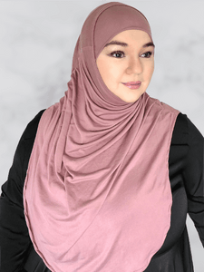 Mauve pink Halima two piece hijab