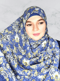 Blue paisley chiffon square