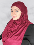 Rich burgundy Halima two piece hijab