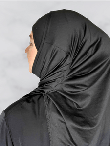 Black Halima two piece hijab