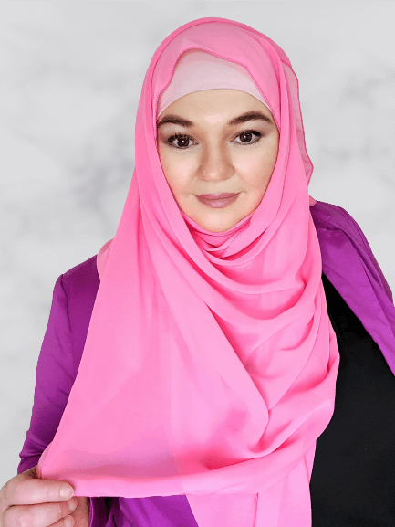 Real pink chiffon shawl