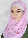 Soft rose pink chiffon shawl