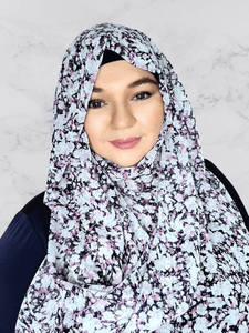 Maida's Hijab World chiffon print floral shawl hijab