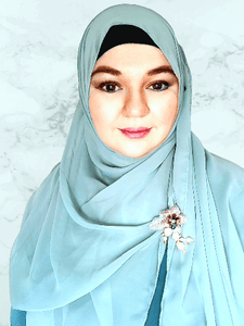 Sage  green chiffon square hijab