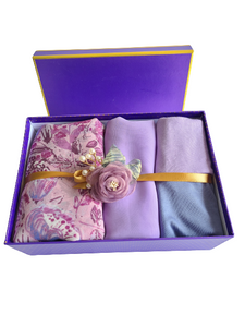 LAVENDER LOVE SQUARE HIJAB GIFT SET