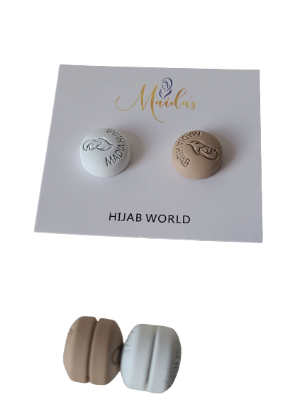 Hijab magnets white & cream